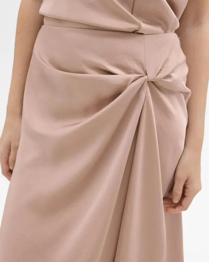 Skirts Women Theory Twisted Midi Skirt Sakura