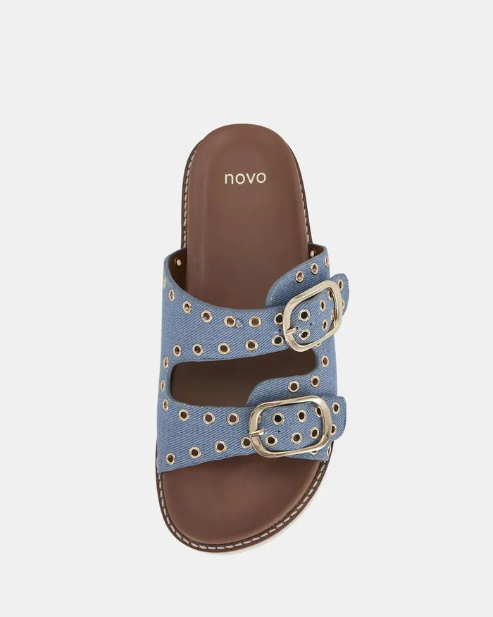 Slides SALMAR DENIM Sandals 8211 NOVO Shoes Women