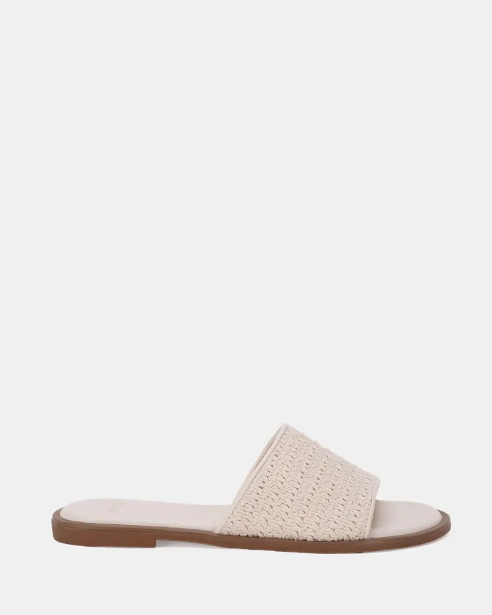 Slides Women RUNE NATURAL RAFFIA Sandals NOVO Shoes