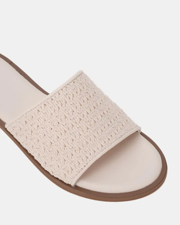 Slides Women RUNE NATURAL RAFFIA Sandals NOVO Shoes