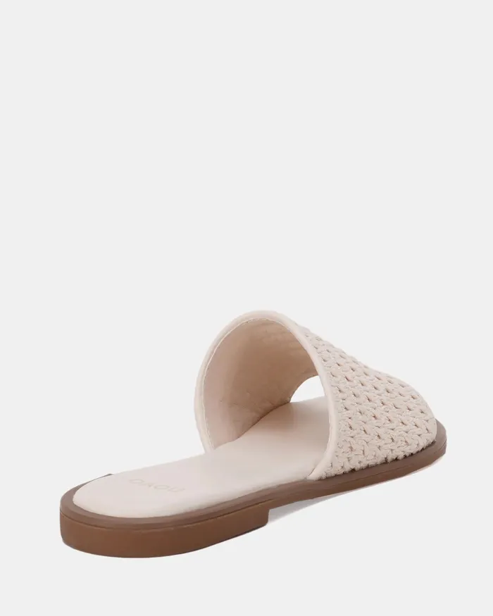 Slides Women RUNE NATURAL RAFFIA Sandals NOVO Shoes