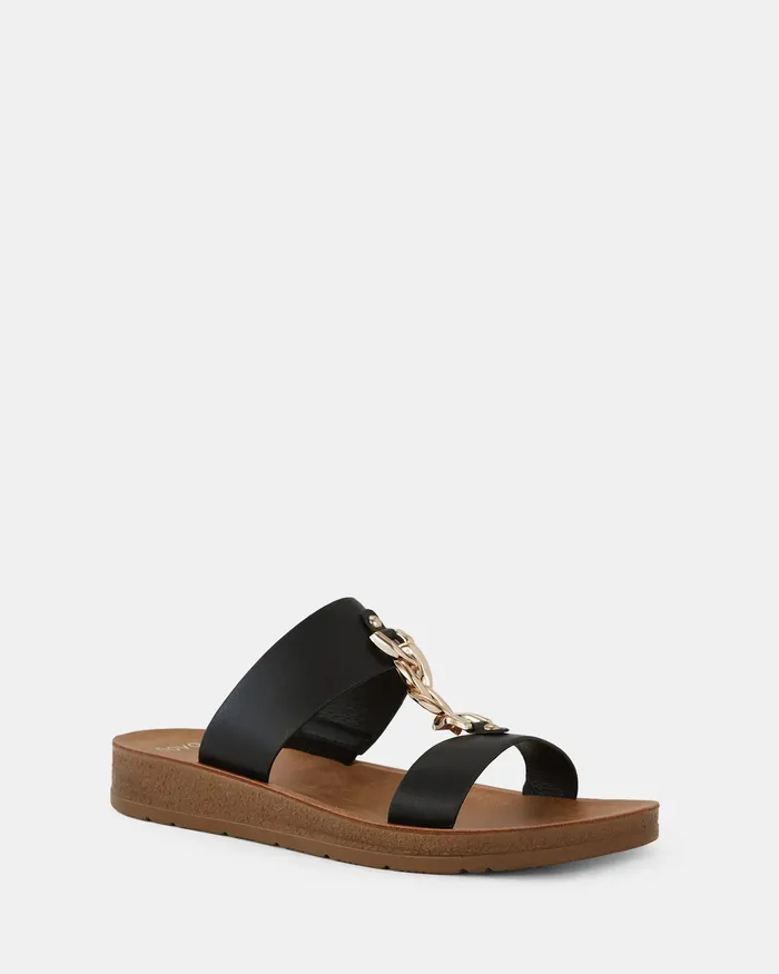 Slides Women SERA BLACK Flatform NOVO Shoes