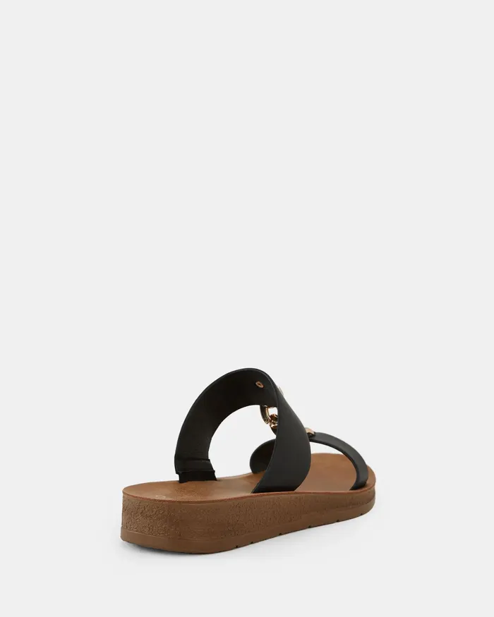 Slides Women SERA BLACK Flatform NOVO Shoes