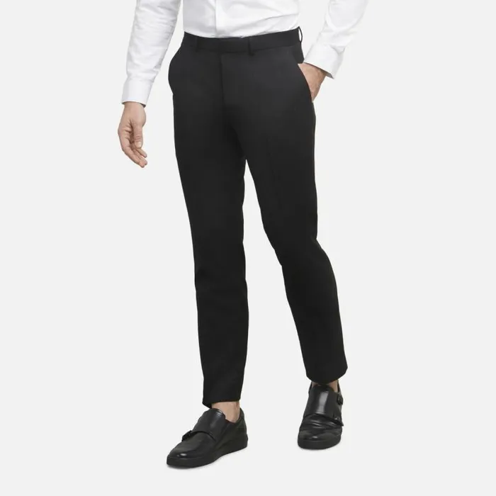Slim Fit Suit Trousers Black Black Men Kenneth Cole Bottoms