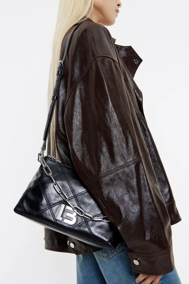 Small Black Leather Crossbody Bag Black Women Bimba Y Lola Crossbody Bags
