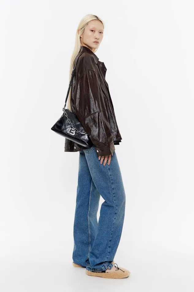 Small Black Leather Crossbody Bag Black Women Bimba Y Lola Crossbody Bags