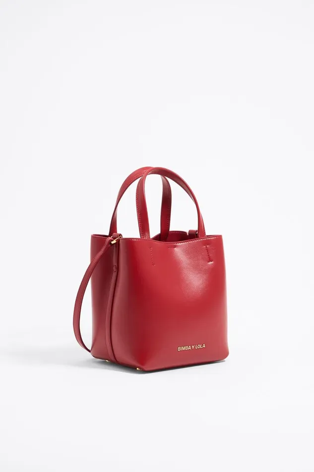 Small Red Leather Chihuahua Bag Red Women Bimba Y Lola Crossbody Bags