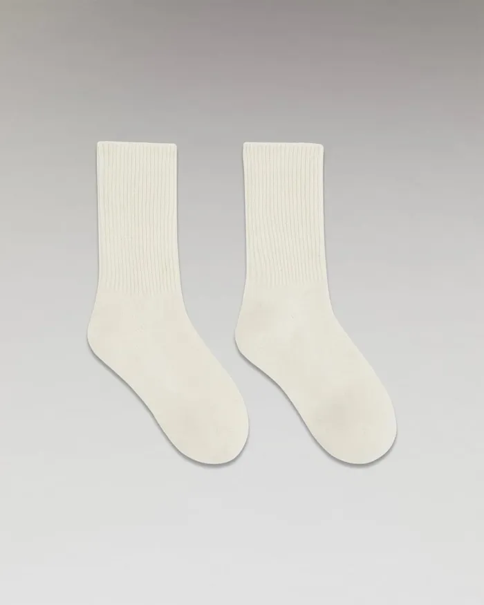 Socks From Future Ribbed MidHigh Socks White