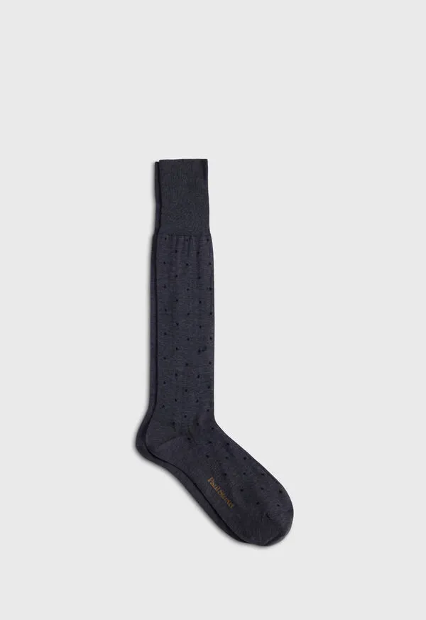 Socks Paulstuart Mens Cotton Dotted Sock Black