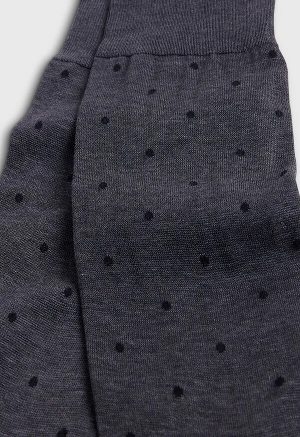 Socks Paulstuart Mens Cotton Dotted Sock Black Socks Paulstuart Mens Cotton Dotted Sock Black