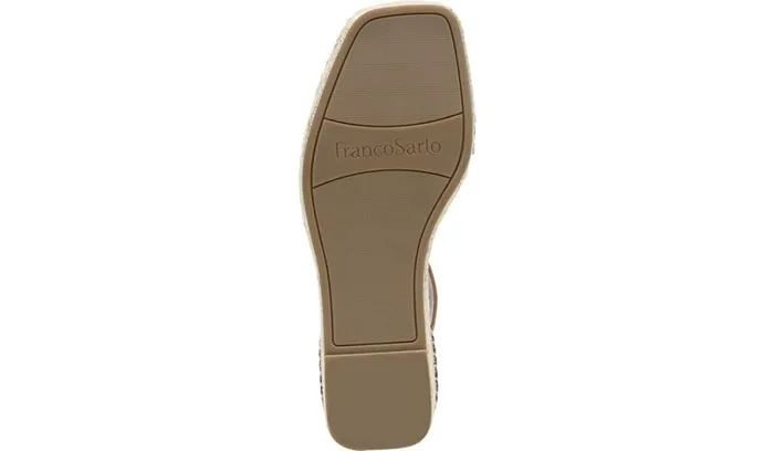 Spadrilles Women Franco Sarto Franco Camera Espadrille Wedge Sandal Cognac Leather