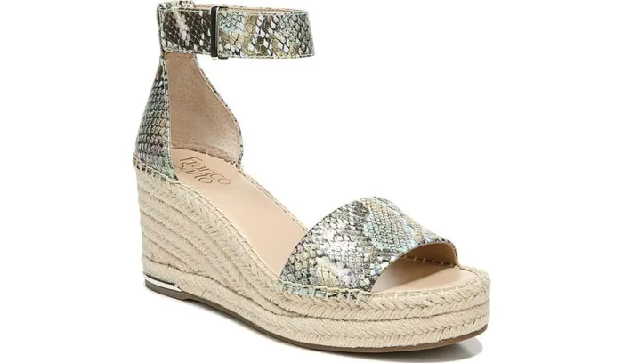 Spadrilles Women Franco Sarto Franco Clemens Espadrille Wedge Sandal Green Snake Print Faux Leather Spadrilles Women Franco Sarto Franco Clemens Espadrille Wedge Sandal Green Snake Print Faux Leather