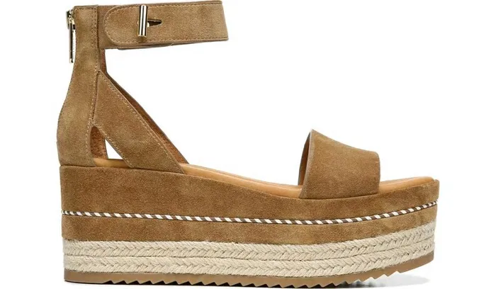 Spadrilles Women Franco Sarto Sarto Messina Espadrille Wedge Sandal Toasted Barley Suede
