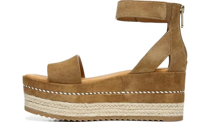 Spadrilles Women Franco Sarto Sarto Messina Espadrille Wedge Sandal Toasted Barley Suede