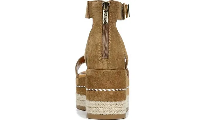 Spadrilles Women Franco Sarto Sarto Messina Espadrille Wedge Sandal Toasted Barley Suede