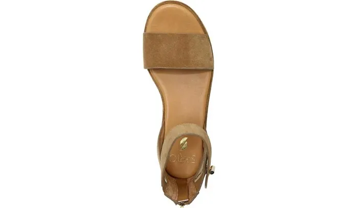 Spadrilles Women Franco Sarto Sarto Messina Espadrille Wedge Sandal Toasted Barley Suede