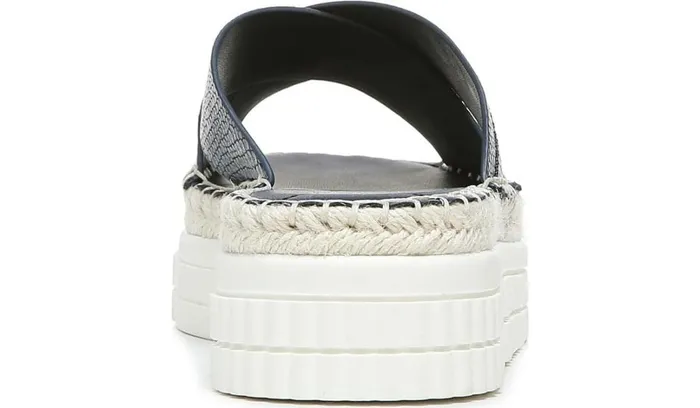 Sport Sandals Women Franco Sarto Franco Barb Platform Slide Sandal French Navy Faux Leather
