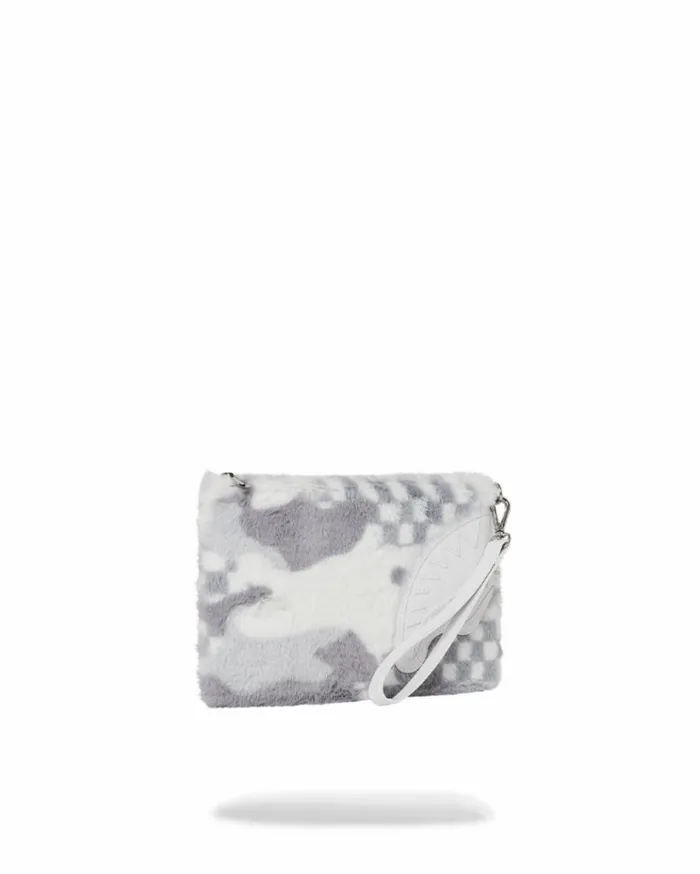 SPRAYGROUND 3AM PLUSH SWISS ALPS CROSSOVER CLUTCH Bags