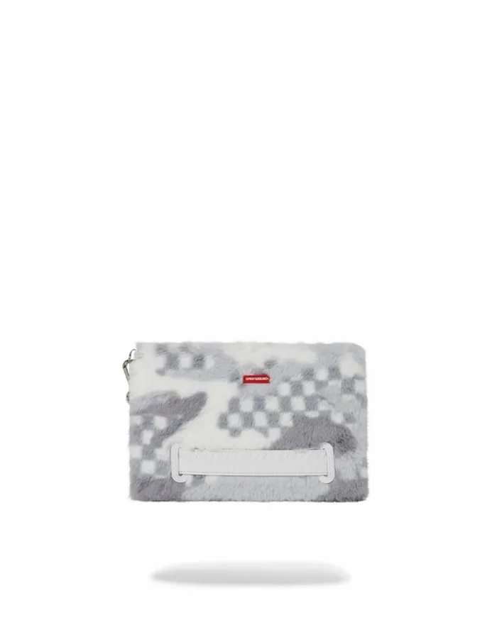 SPRAYGROUND 3AM PLUSH SWISS ALPS CROSSOVER CLUTCH Bags