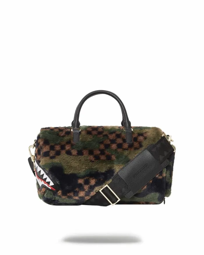 SPRAYGROUND BIG SKY FUR SHARK MINI DUFFLE Bags