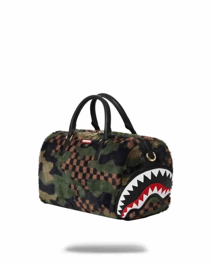 SPRAYGROUND BIG SKY FUR SHARK MINI DUFFLE Bags