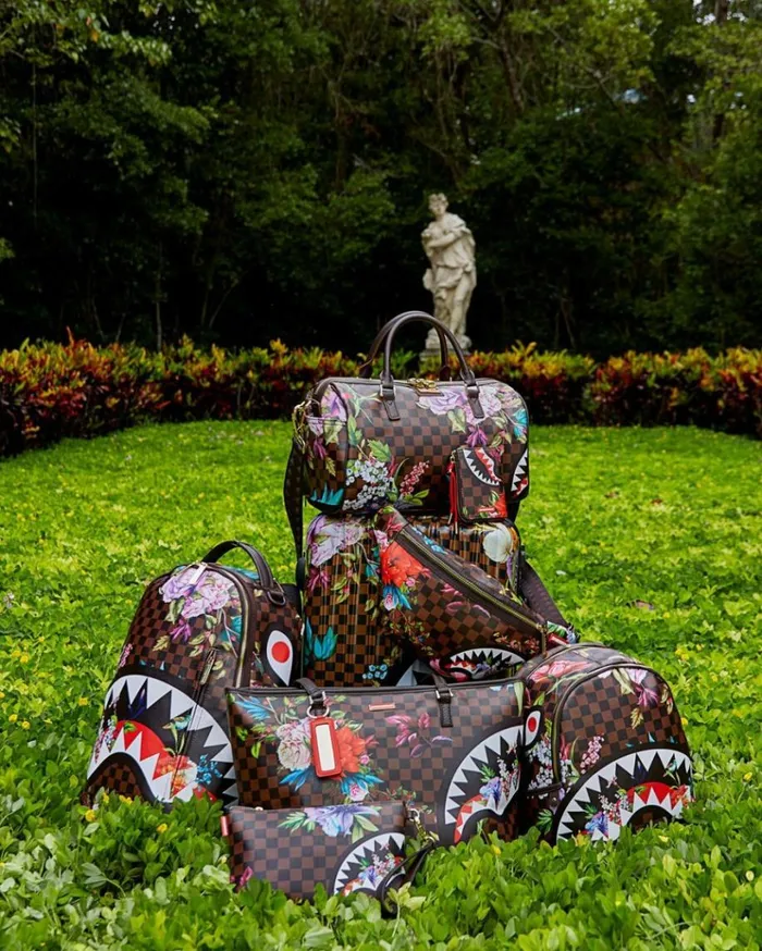 SPRAYGROUND GARDEN OF SHARKS CROSSOVER CLUTCH Bags