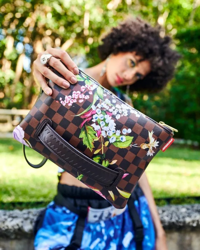 SPRAYGROUND GARDEN OF SHARKS CROSSOVER CLUTCH Bags