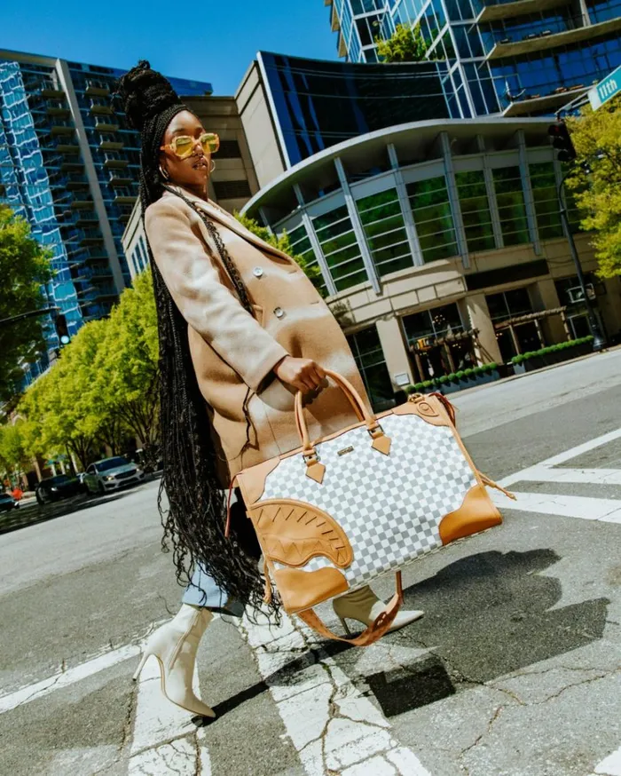 SPRAYGROUND HENNY LATTE PYRAMID DUFFLE Bags