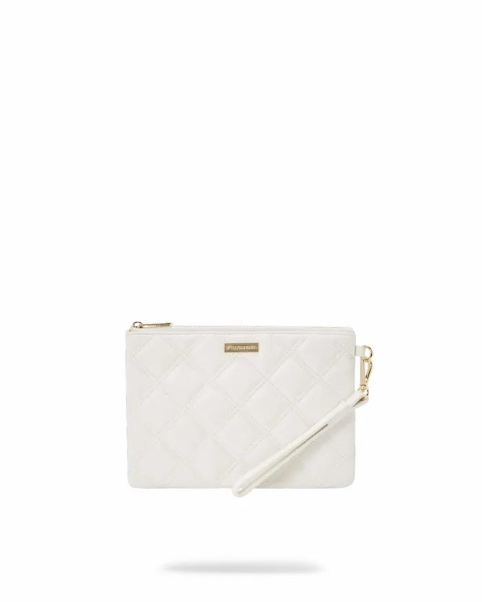 SPRAYGROUND RIVIERA LE BLANC GOLD CHAIN SHARK CROSSOVER CLUTCH Bags