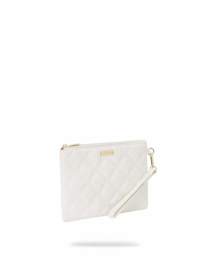 SPRAYGROUND RIVIERA LE BLANC GOLD CHAIN SHARK CROSSOVER CLUTCH Bags