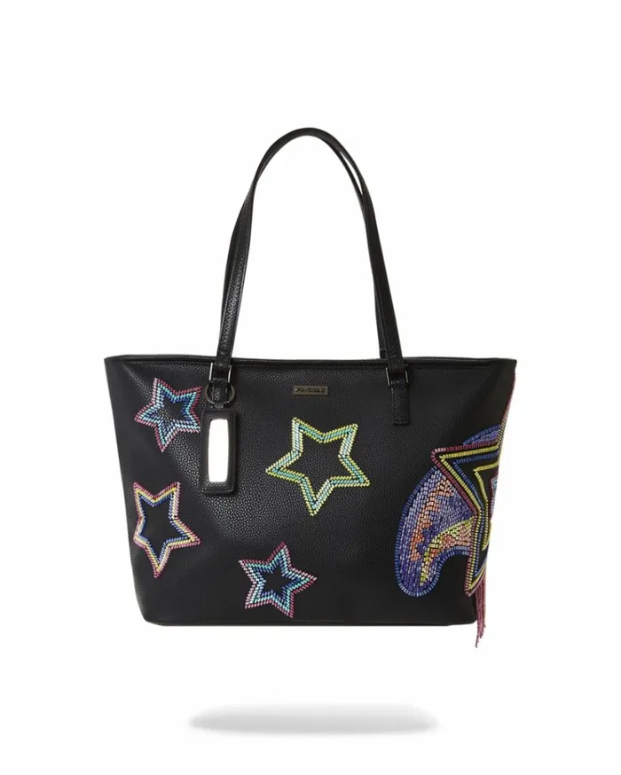 SPRAYGROUND STAR RACER AI7 SANDFLOWER COLLAB BEADED TOTE Bags