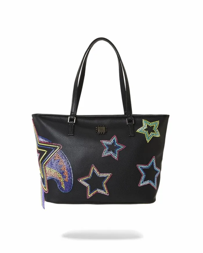 SPRAYGROUND STAR RACER AI7 SANDFLOWER COLLAB BEADED TOTE Bags