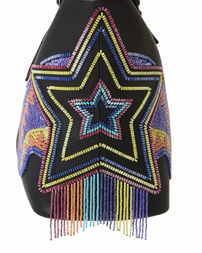 SPRAYGROUND STAR RACER AI7 SANDFLOWER COLLAB BEADED TOTE Bags