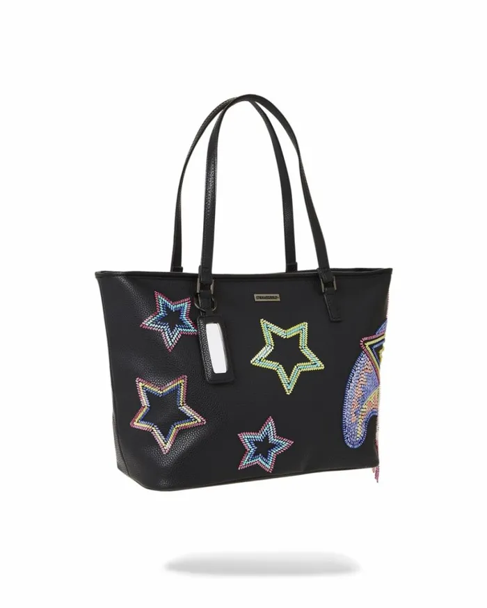 SPRAYGROUND STAR RACER AI7 SANDFLOWER COLLAB BEADED TOTE Bags