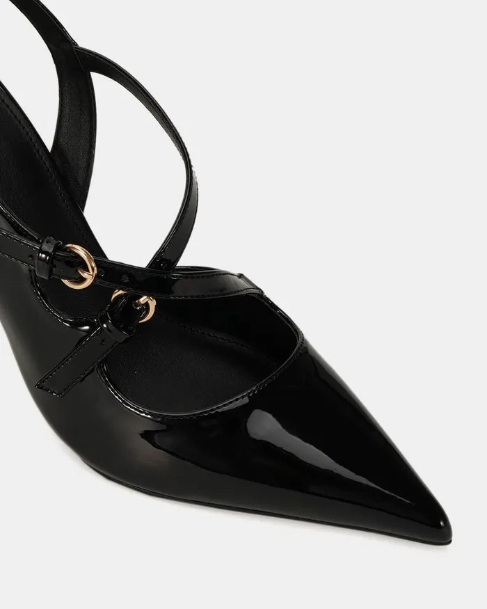 Stilettos ILIUM Black Patent Pumps 8211 NOVO Shoes Women