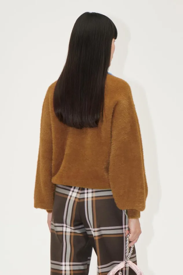 Stine Goya Knitwear Knit Polo 8211 Partridge Brown 8211 Women