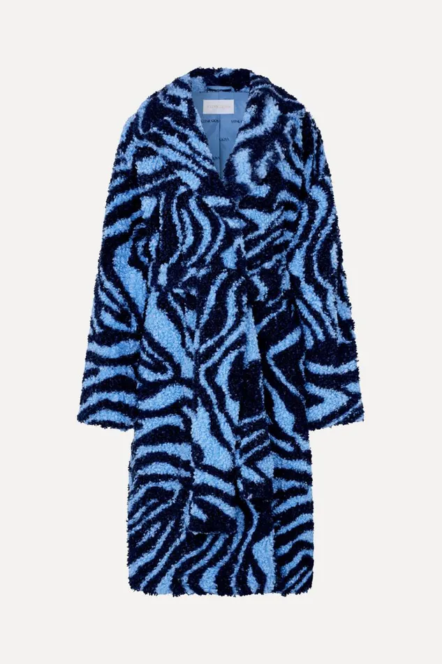 Stine Goya Outerwear Bellflower Coat 8211 Moire Blue 8211 Women