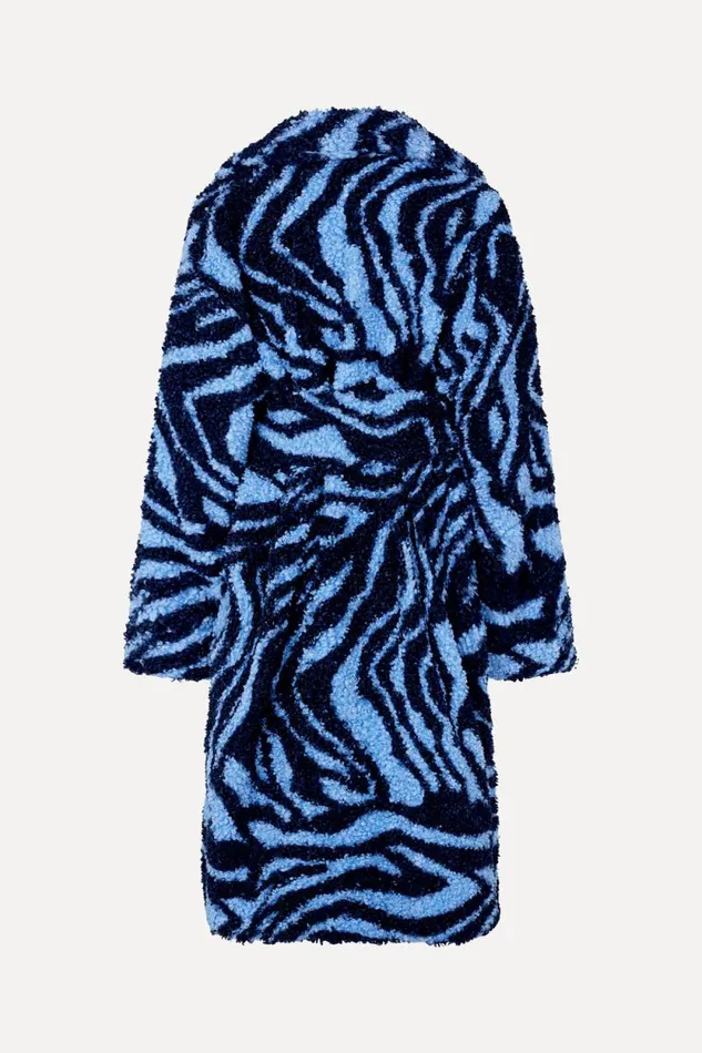 Stine Goya Outerwear Bellflower Coat 8211 Moire Blue 8211 Women