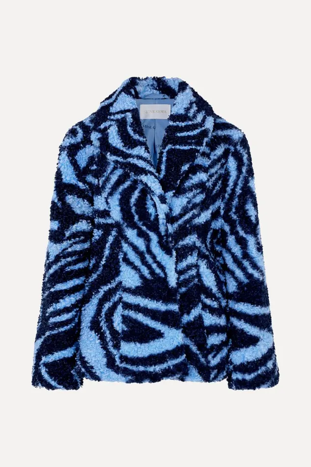Stine Goya Outerwear Rosemary Jacket 8211 Moire Blue 8211 Women