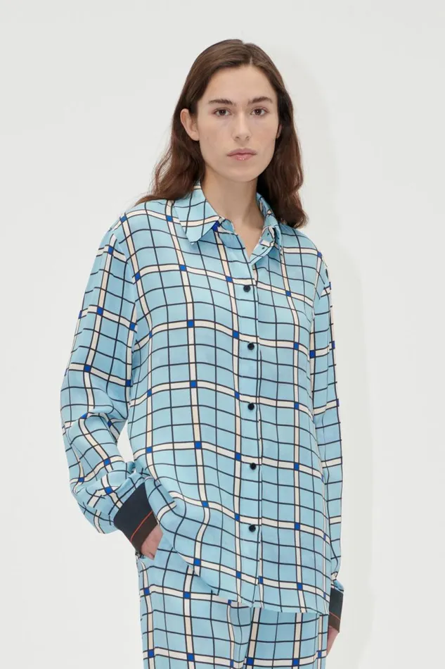 Stine Goya Tops and Shirts Long Sleeve Shirt 8211 Window Check 8211 Women