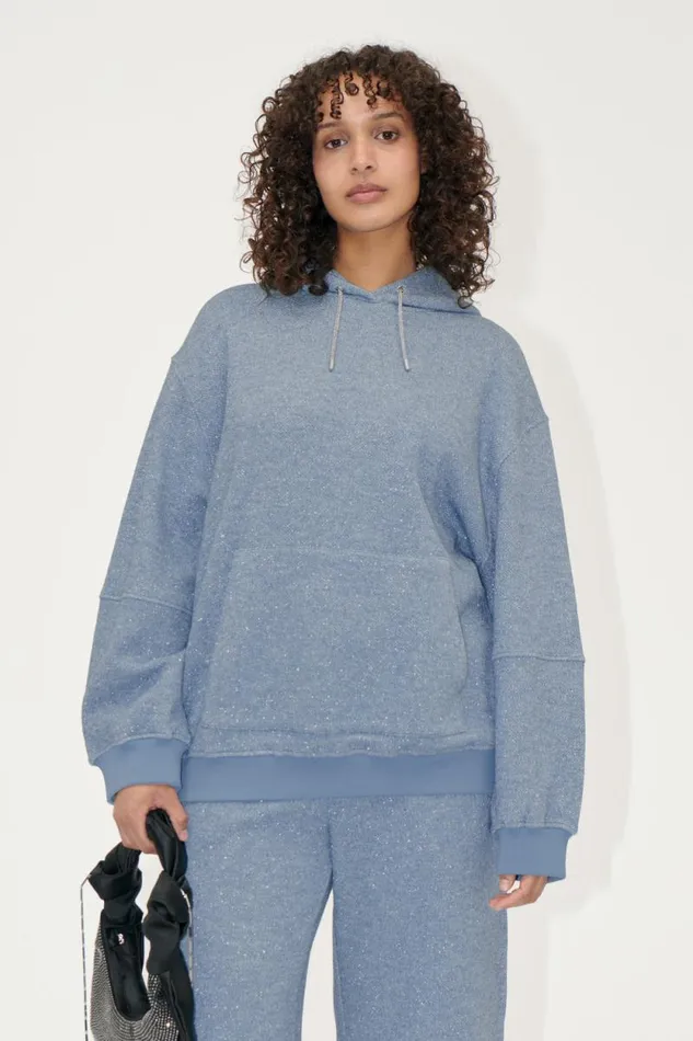 Stine Goya Tops and Shirts Oversize Casual Hoodie 8211 Infinity Blue 8211 Women