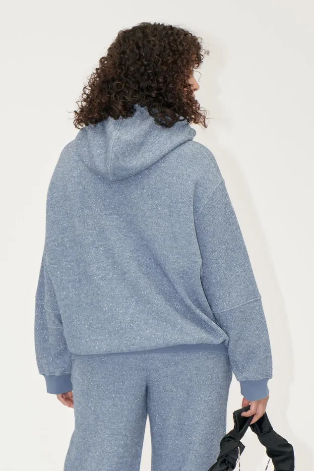 Stine Goya Tops and Shirts Oversize Casual Hoodie 8211 Infinity Blue 8211 Women