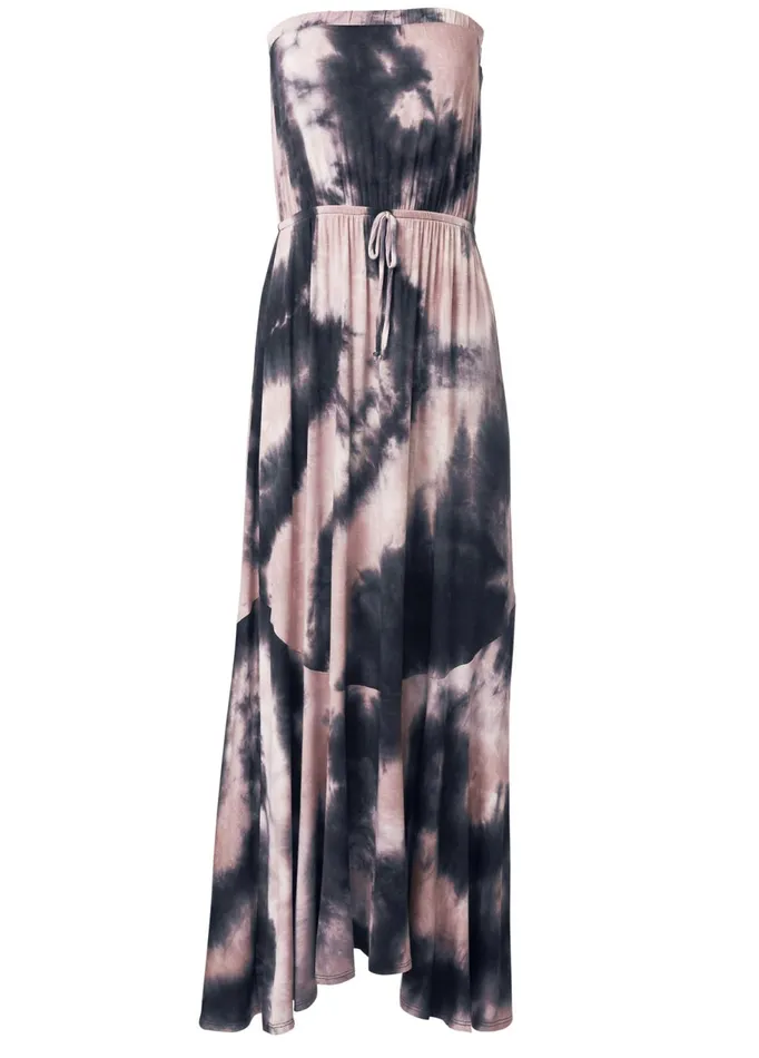 STRAPLESS MAXI DRESS Black Multi Women VENUS Sundresses