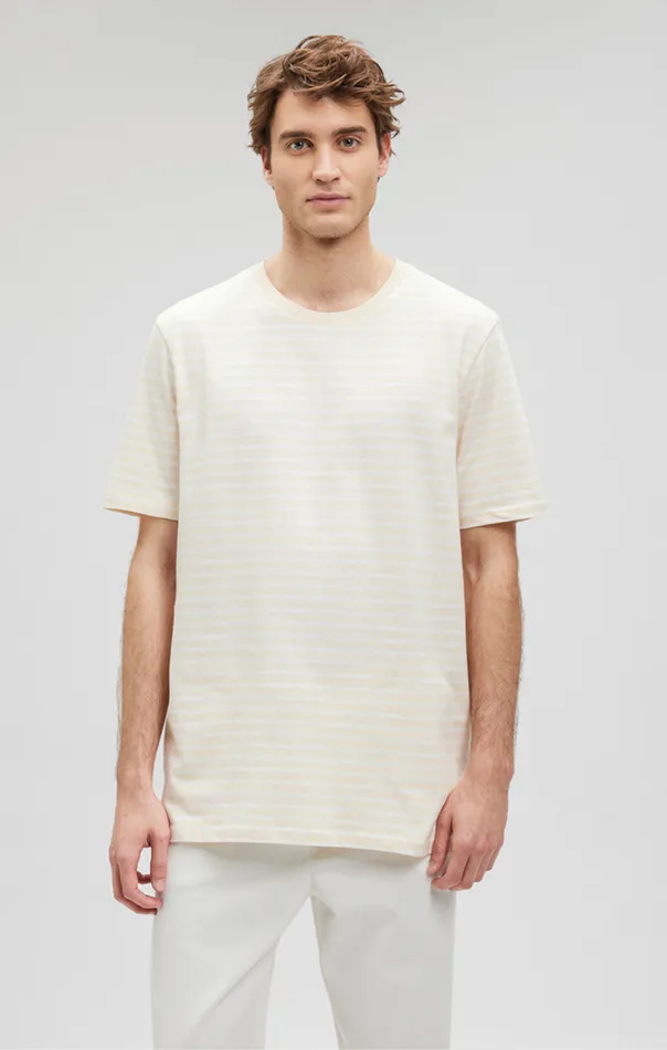 Striped Crew Neck TShirt In Shortbread Men Mavi Jeans TShirts Striped Crew Neck TShirt In Shortbread Men Mavi Jeans TShirts