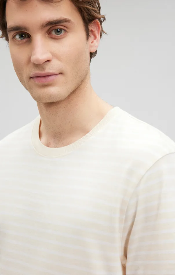 Striped Crew Neck TShirt In Shortbread Men Mavi Jeans TShirts Striped Crew Neck TShirt In Shortbread Men Mavi Jeans TShirts