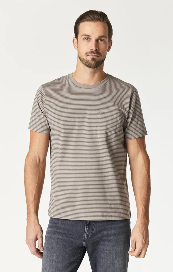 Striped TShirt In Moon Rock Men Mavi Jeans TShirts