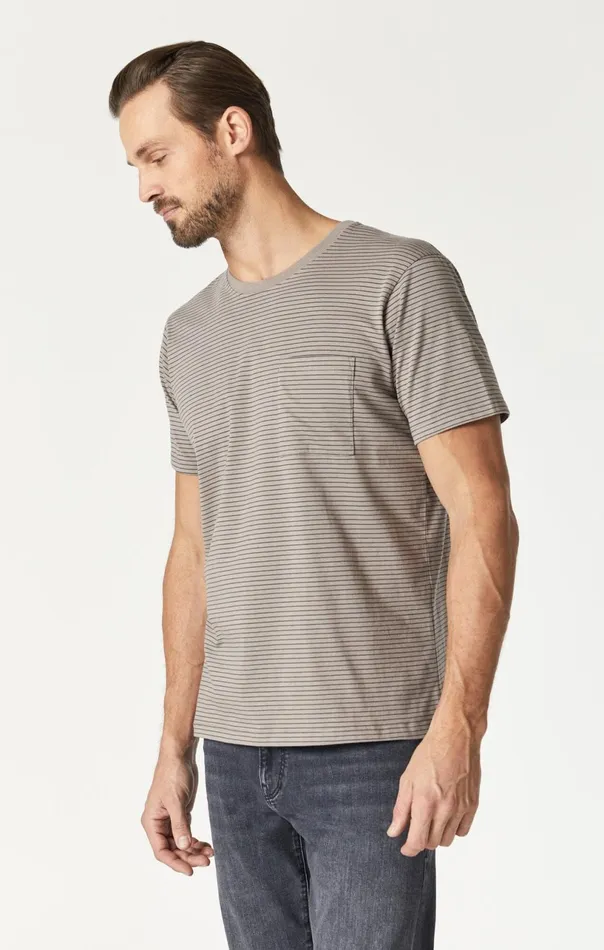 Striped TShirt In Moon Rock Men Mavi Jeans TShirts