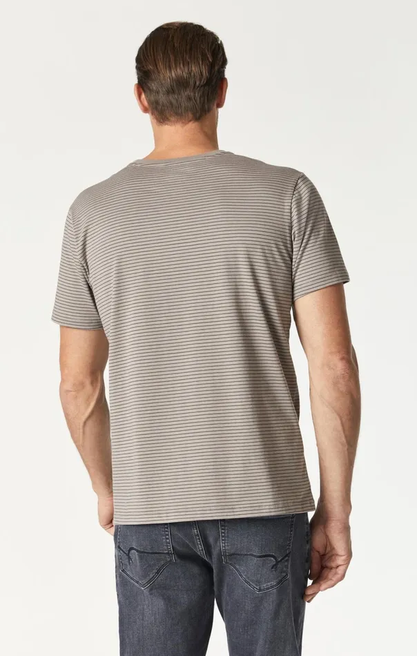 Striped TShirt In Moon Rock Men Mavi Jeans TShirts
