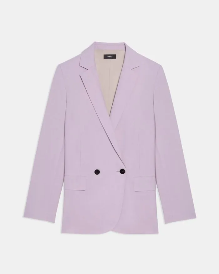 Suits Women Theory Oversized Boy Blazer In Good Wool Wisteria