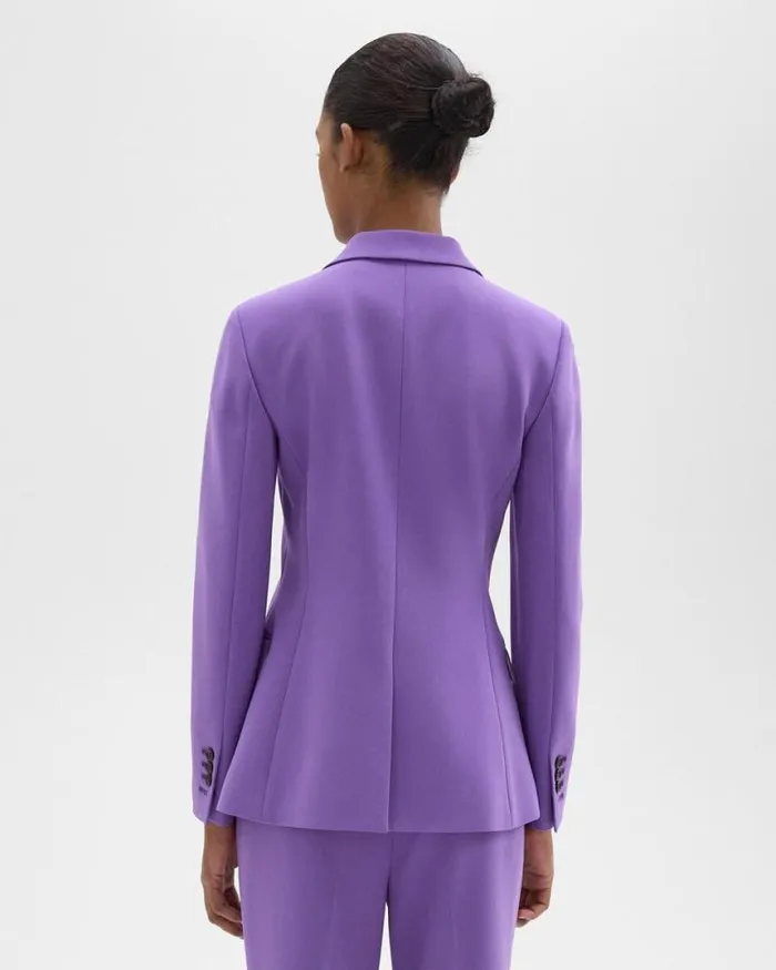 Suits Women Theory Staple Blazer In Admiral Crepe Bright Peony